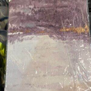 Abstract Purple and Gold Canvas Art